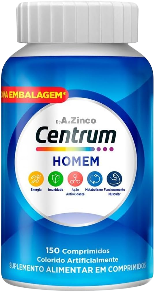 Centrum Homem Multivitaminico Diário com Magnésio, Vitamina D e Vitamina B12